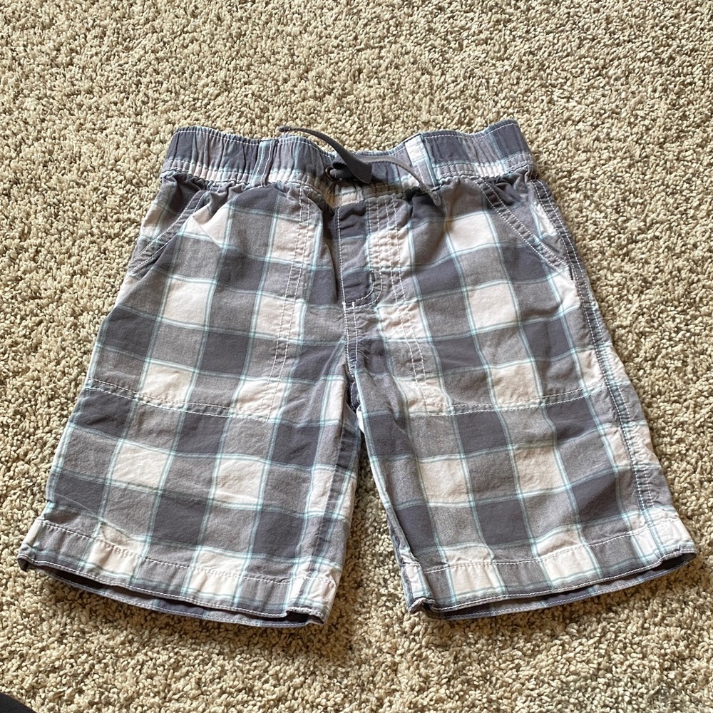Gymboree Gray and Blue Plaid Shorts